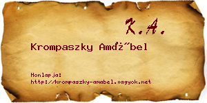 Krompaszky Amábel névjegykártya